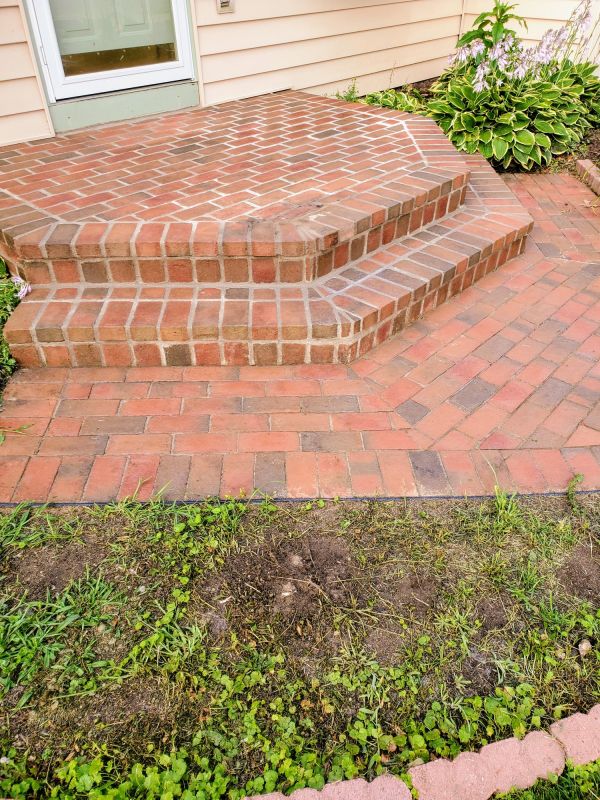 Repaired Brick Stoop